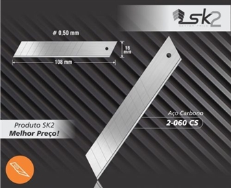 Lamina P/ Estilete Aço Carbono Hobby CS-2-060CS