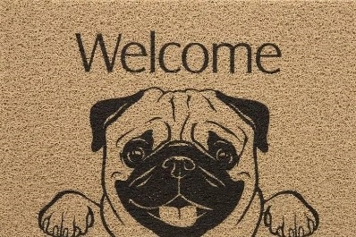 Vinil Pet Dog Welcome Pug 40CM X 60CM - 01PETDWPG