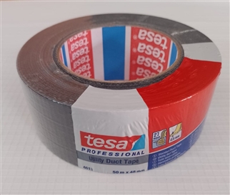Fita Silver Tape Preta 48mm x 50m Profissional TESA - 04613