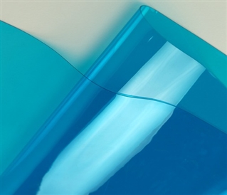 PVC cristal super transparente colorido - Esp. 0,20 - Azul