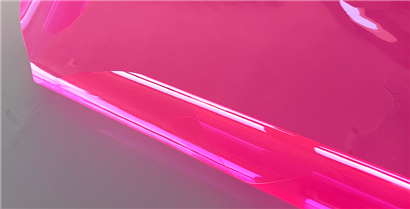 PVC cristal super transparente colorido - Esp. 0,20 - Rosa Neon
