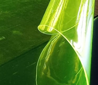 PVC cristal super transparente colorido - Esp. 0,20 - Amarelo Neon