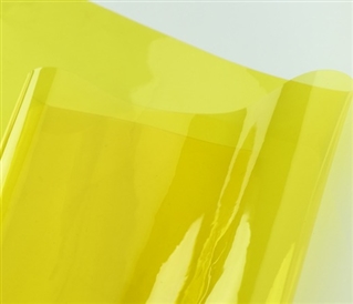 PVC cristal super transparente colorido - Esp. 0,40 - Amarelo