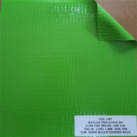 Solflex Tripla Face BO Toq. 50 G3 x 4 1100 Brilho Larg. 1,40M  Esp. 0,60 Verde maçã/Pto/Verde Maçã 