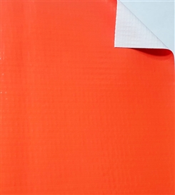 Solflex dupla Face XP3x4 1100 Toq. 50 Brilho Larg. 1,40M  Esp. 0,60 Laranja Neon/Fundo Branco 50mts
